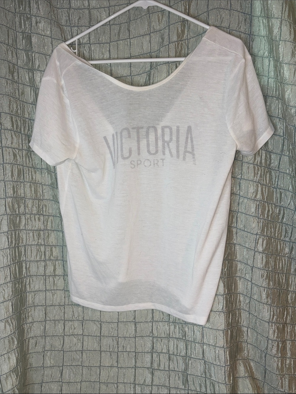 Sport Women's White Scoop Neck Logo Tee